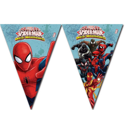 Guirlande en plastique Spiderman Web Warriors 230cm