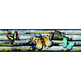 Frise auto-collante Papillons - 1 rouleau de 14 cm x 500 cm