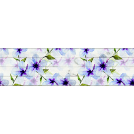Frise auto-collante Fleurs multicolores - 1 rouleau de 14 cm x 500 cm