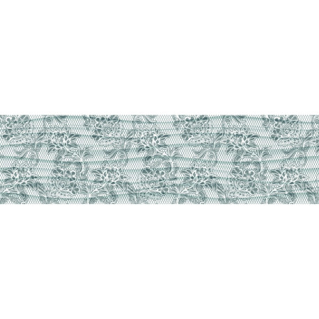 Frise auto-collante Fleur grises - 1 rouleau de 14 cm x 500 cm