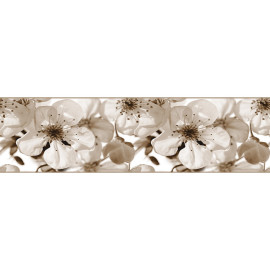Frise auto-collante Fleur de pommier - 1 rouleau de 14 cm x 500 cm
