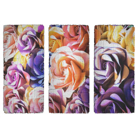 Sticker Motifs fleurs rose - 1 planche 42,5 x 65 cm