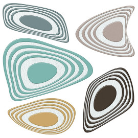 Sticker Abstract Semy Color - 1 planche 30 x 30 cm