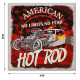 Sticker Vintage Voiture American Hot Rod « Dragster » - 1 planche 30 x 30 cm