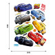 Sticker Disney Cars 7 voitures - 1 planche 65 x 85 cm