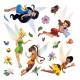 Sticker Disney Fée Clochette - 1 planche 30 x 30 cm