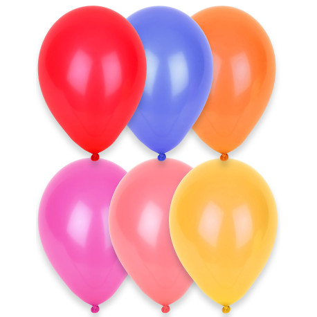24 Ballons multicolores 25 cm