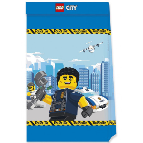 Sac cadeaux d''anniversaire Lego City 4 pièces 