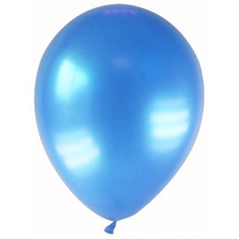 12 Ballons métallisés bleus 28 cm
