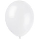 12 Ballons métallisés blancs 28 cm