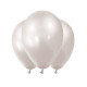 12 Ballons blanc perles 28 cm