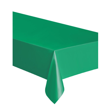 Nappe rectangulaire en plastique vert émeraude 137 x 274 cm