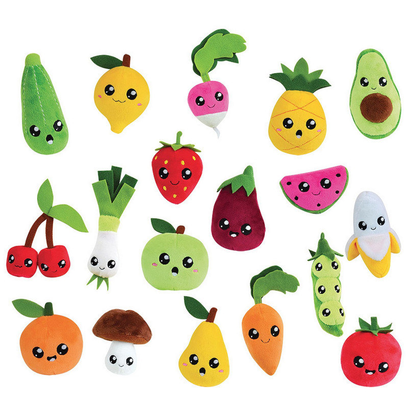 Peluche Surprise market fruits ou légume au hasard Fruity's