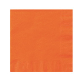 20 Petites serviettes en papier oranges 25 x 25 cm