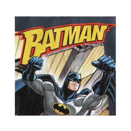 20 Serviettes en papier Batman 33 x 33 cm