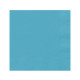 20 Petites serviettes en papier bleu lagon 33 x 33 cm