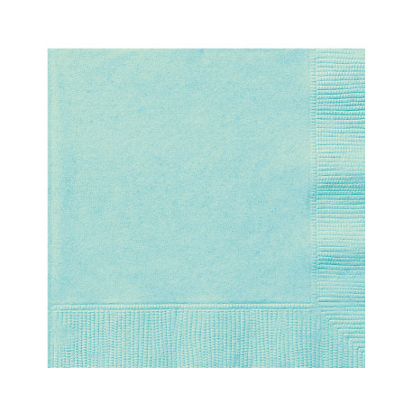 20 Petites serviettes en papier menthe 33 x 33 cm