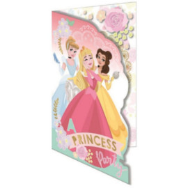 Cartes de vœux et Invitation Disney princesses Belle, Cendrillon, Aurore + enveloppe 