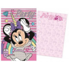 Carte de vœux et Invitation de fête Disney Minnie licorne