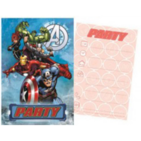 Carte de vœux et Invitation de fête disney Marvel Avengers