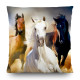 Coussin chevaux qui courent - 45 cm x 45 cm