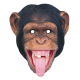 Masque en carton - animal visage chimpanzé 27 cm