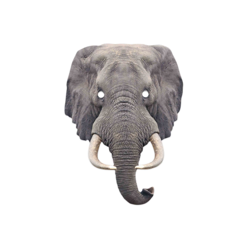Masque en carton - animal visage éléphant 27 cm  Vente d'articles de puériculture  chez Bébégavroche