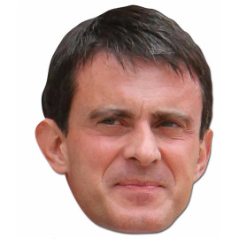 Masque en carton - Homme Politique Manuel Valls