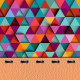 Coussin triangles couleurs - 45 cm x 45 cm