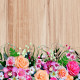 Coussin a motif a fleurs dessous - 45 cm x 45 cm