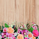 Coussin a motif a fleurs dessous - 45 cm x 45 cm
