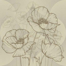 Coussin fleurs transparentes - 45 cm x 45 cm