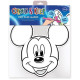 Masque en carton 2D - Lot de 12 Masques à colorier Mickey et Minnie