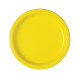 16 Grandes assiettes en carton jaune clair 23 cm