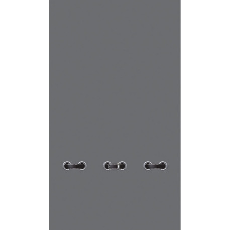 Voilage gris avec effet point de couture - 1 pièce - L 140 cm x H 245 cm