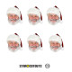 Masque en carton Paquet de 6 visages Père Noël
