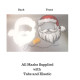 Masque en carton Paquet de 6 visages Père Noël Visage Ouvert