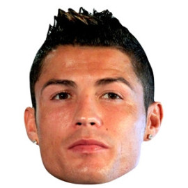 Masque en carton Paquet de 6 visages Footballeur Cristiano Ronaldo