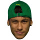 Masque en carton Paquet de 6 visages Footballeur Neymar