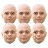 Masque en carton Paquet de 6 visages Sajid Javid