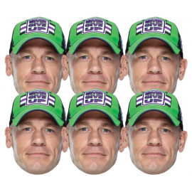 Lot de 6 Masques en carton Catcheur WWE - John Cena