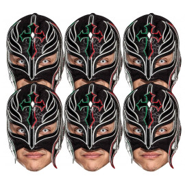 Lot de 6 Masques en carton Catcheur WWE - Rey Mysterio