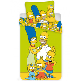 Parure de lit réversible Et Taie D'oreiller Les Simpsons - 140 cm x 200 cm
