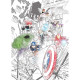 Poster géant intissé Avengers Attack - 200 x 280 cm