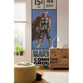 Poster géant intissé Thor Retro Comic Box - 100 x 200 cm