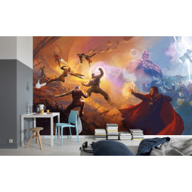 Poster géant intissé Avengers Epic Battles Two Worlds - 500 x 280 cm