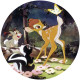 Poster autocollant forme ronde Disney Bambi, panpan, fleur et papillon - 125 cm
