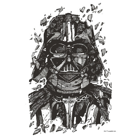 Poster d'Art Star Wars Dark Vador Dessin - 50 x 70 cm