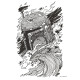 Poster d'Art Star Wars Boba Fett Dessin - 40 x 50 cm