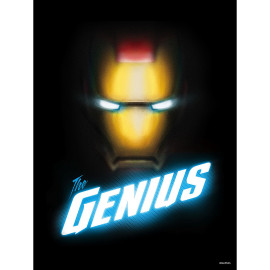 Poster d'Art Marvel Avengers Iron Man "Le Génie" - 40 x 70 cm